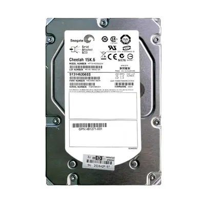 481271-001 HP 146GB 3Gb/s SAS 15000 3.5-inch Hard Drive