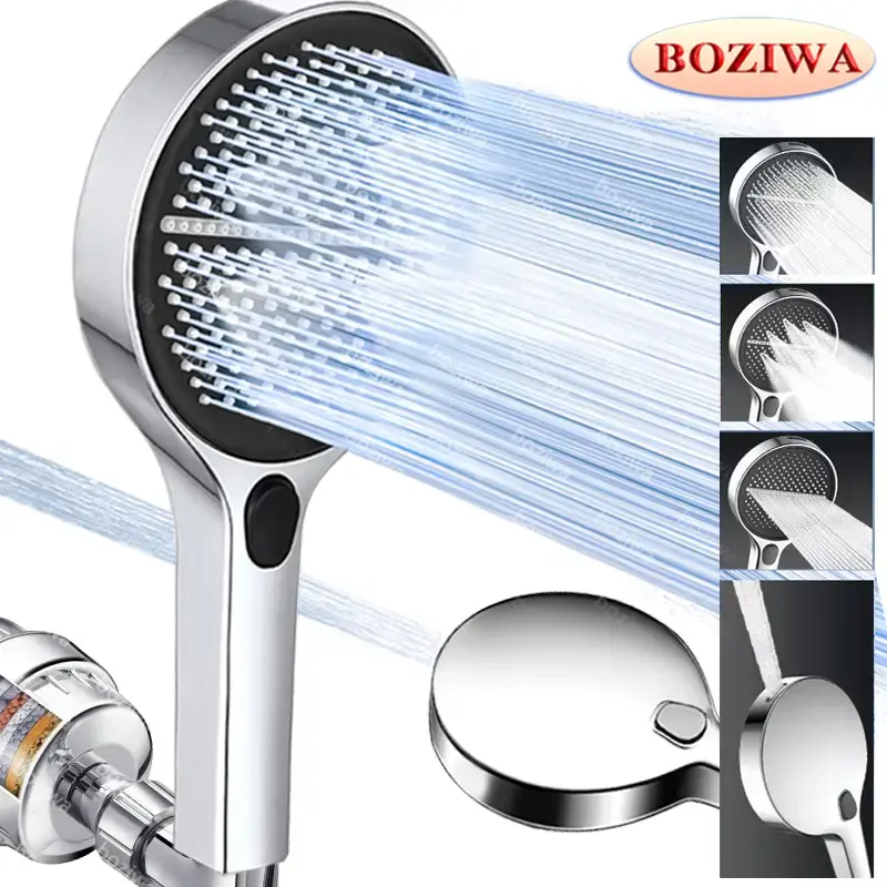 High Output Rain Multi-Mode Handheld Showerhead, Anti-clogging nozzles, built-in power wash function for cleaning tubs, tiles...