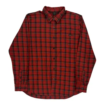 Oakley Checked Shirt - XL Red Cotton Blend