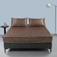 Leopard Print Bedding Set, 1 Count Fitted Sheet & 1/2 Counts Pillowcase without Filler, Soft Comfortable Bedding Set for Home...