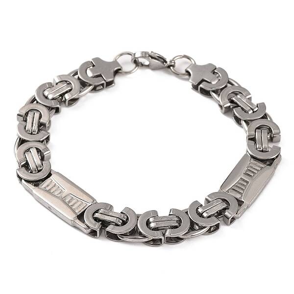 Tarnish Resistant 201 Stainless Steel Byzantine Chain Bracelets