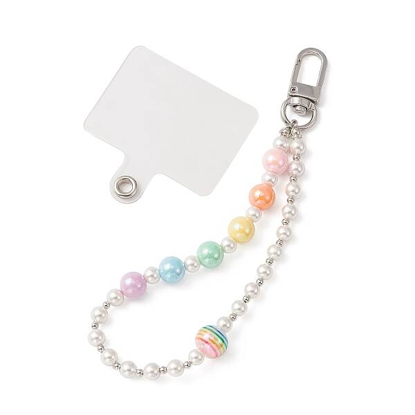 Acrylic Shell Pearl Beaded Mobile Straps