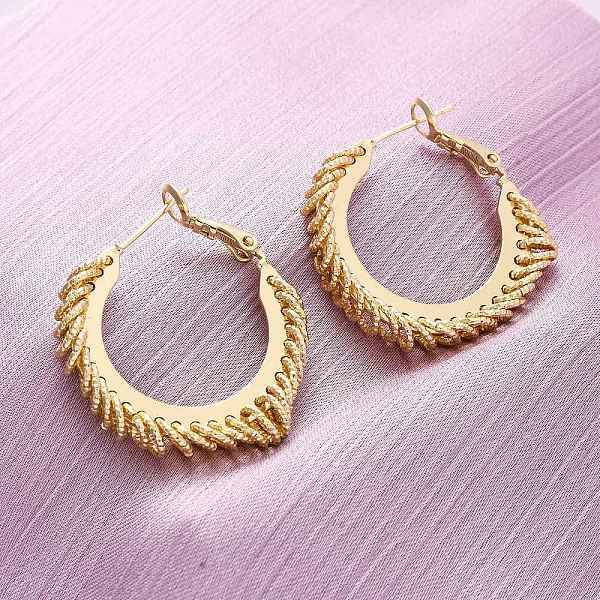 Brass Hoop Earrings