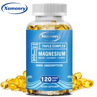Xemenry - Triple Magnesium Complex | 300 mg Magnesium Glycinate, Malate, and Citrate for Muscle Relaxation, Sleep, Calmness, ...