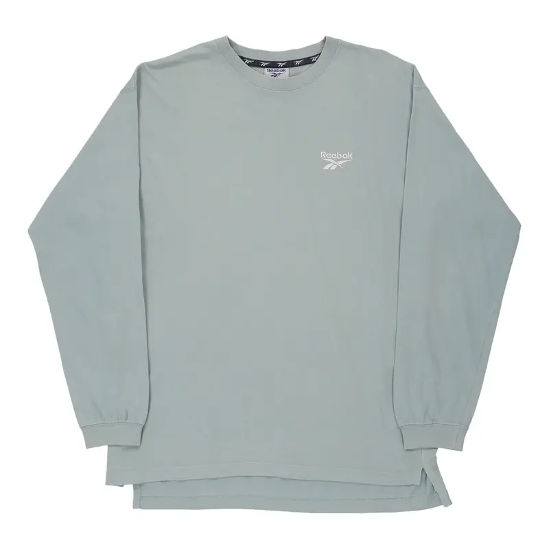 Reebok Sweatshirt - Small Grey Cotton Blend