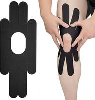 one-Structure K-Tape Patches | Precut for Knee Kinesiology Tape | Pain Relief and Accessories  10 Pcs Black and Beige Exercis...