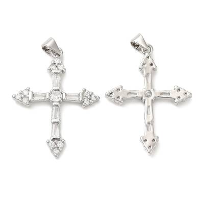 Eco-Friendly Brass Micro Pave Cubic Zirconia Pendants