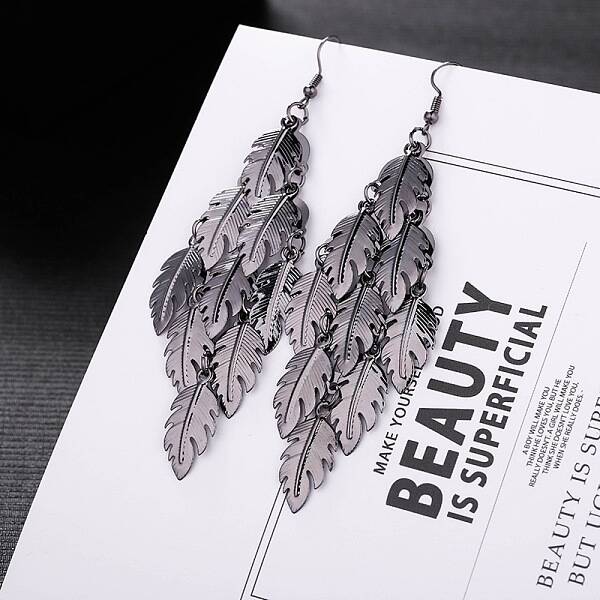 Metal Tassel Dangle Earrings