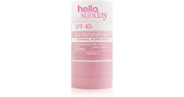 hello sunday the shimmer one mineral glow stick mineral protection for sensitive areas SPF 45 20 g