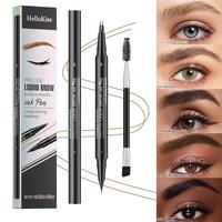 Eyebrow Pencil 2-in-1 Dual-Ended Eyebrow Pen with Precise Brush-Tip, Microblading Eyebrow Pen for Natural Hair-Like Brows, Lo...