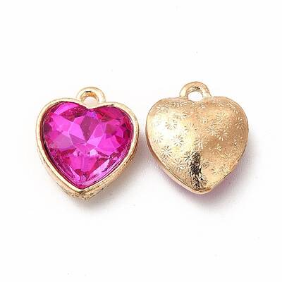 Faceted Glass Rhinestone Pendants