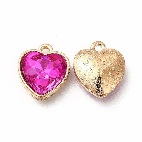 Faceted Glass Rhinestone Pendants