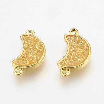 Electroplate Druzy Resin Links connectors