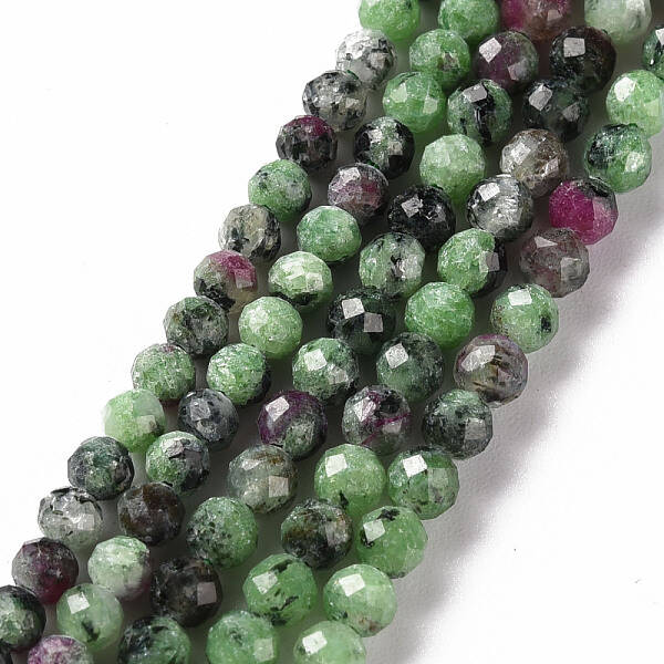 Natural Ruby in Zoisite Beads Strands