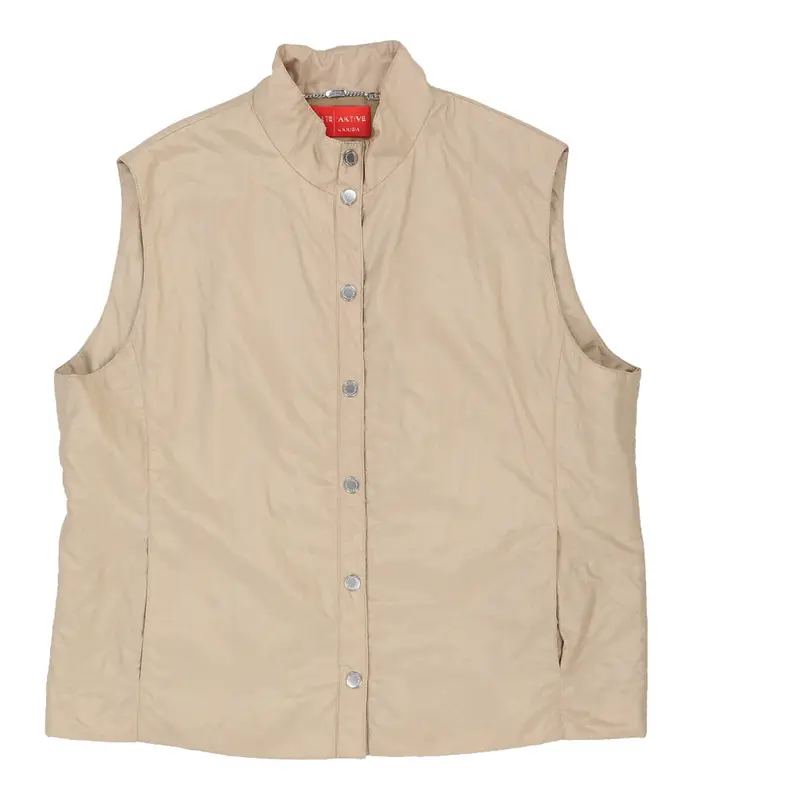Perte Aktive By Krizia Gilet - XL Beige Polyester | Size: x-large