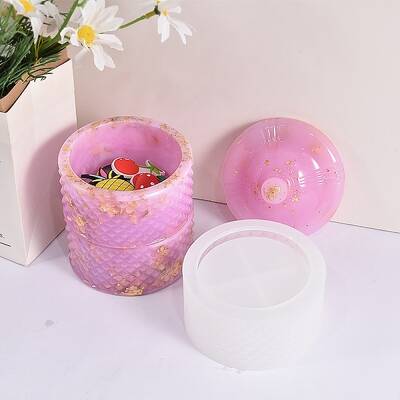 Roman Flat Round DIY Silicone Storage Molds