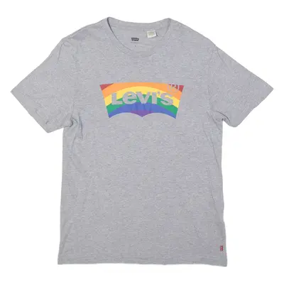 LEVI'S Rainbow Womens T-Shirt Grey S