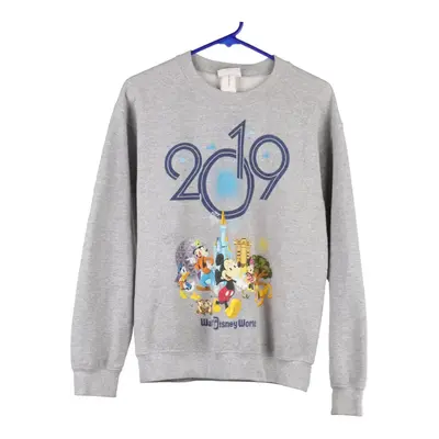 Walt Disney World Cartoon Sweatshirt - Small Grey Cotton Blend