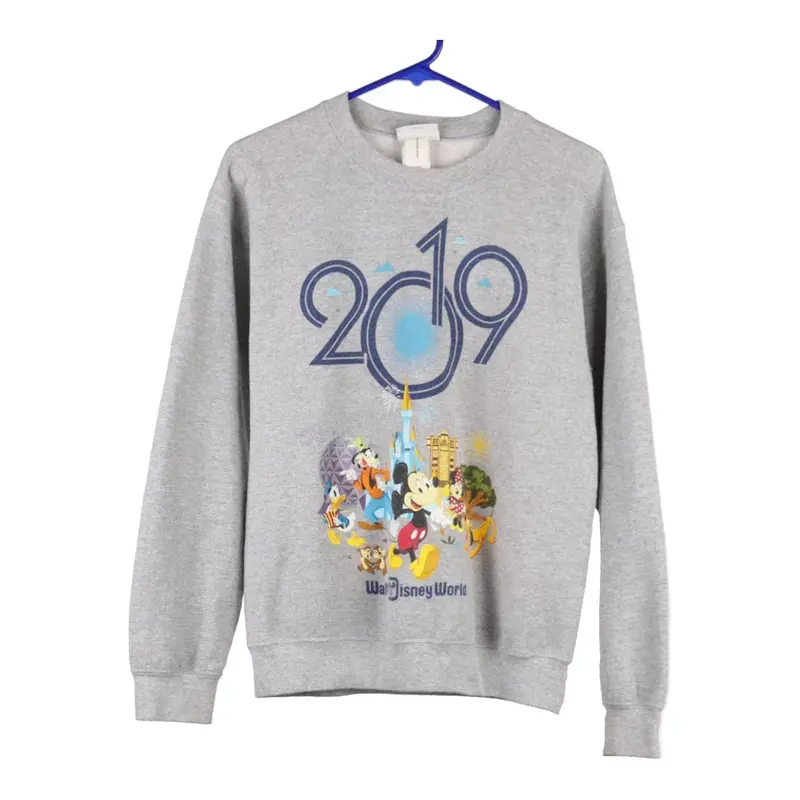 Walt Disney World Cartoon Sweatshirt - Small Grey Cotton Blend