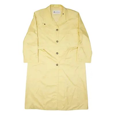 CLAUDE HAVREY Trench Jacket Yellow Womens L