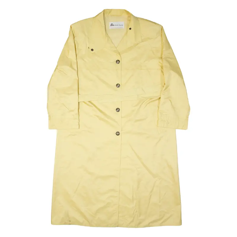 CLAUDE HAVREY Trench Jacket Yellow Womens L