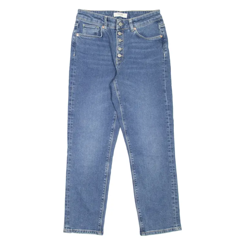 REISS Womens Jeans Blue Regular Straight Stone Wash W26 L27