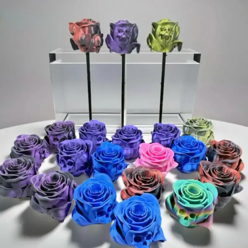 The Forbidden Rose                             Home Decor Flower Figurine Decorative Fruit Potted Indoor Plants Ornaments Lea...