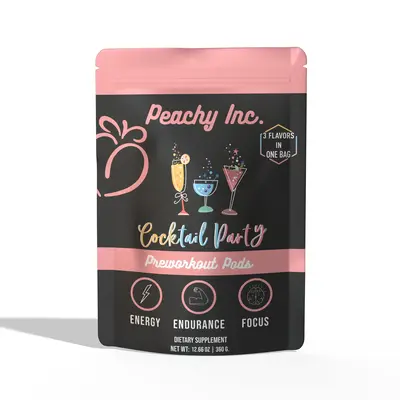 Peachy Nutrition Cocktail Party Pre-Workout Pods Dietary Supplement
