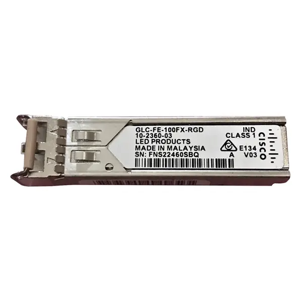 Cisco GLC-FE-100FX-RGD-RF | 100Mb/s 100Base-FX Multi-Mode Fibre 1310nm 2km Duplex LC Connector SFP Transceiver Module