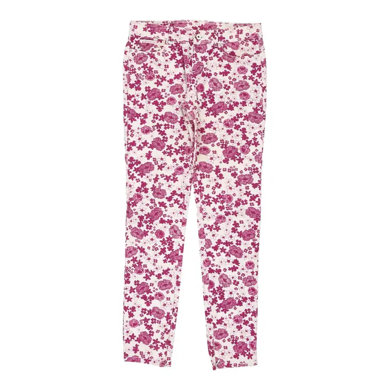 Dolce & Gabbana Floral Trousers - 31W UK 10 Pink Cotton Blend | Size: UK 10