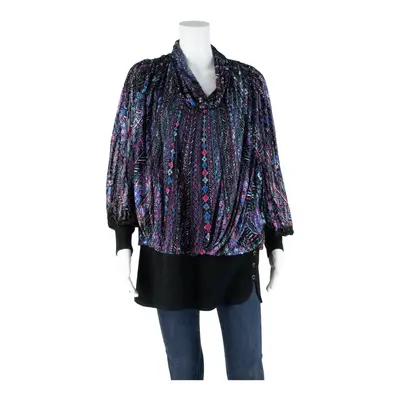 VIRGINIE Womens Printed Top Pink Long Sleeve Striped L