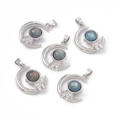 Natural Labradorite Pendants