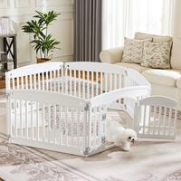PetTrove - Plastic Pet Playpen, Durable Puppy Playpen with Lockable Door and Non-Slip Bottom, Portable Indoor Outdoor Puppy P...