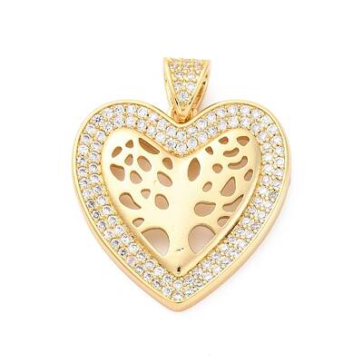 Brass Micro Pave Cubic Zirconia Pendants
