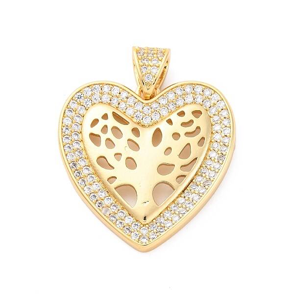 Brass Micro Pave Cubic Zirconia Pendants