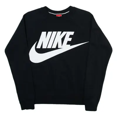 NIKE Mens Sweatshirt Black Crew Neck S