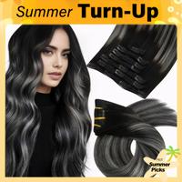 【HOT】Moresoo Clip in Hair Extensions Human Hair Easy to Apply Clip ins Hair Styling