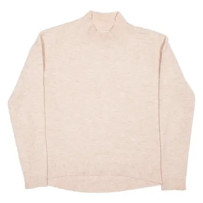 FAT FACE Womens Jumper Pink Tight Knit Wool UK 6