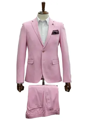 Stretch Fabric - Slim Fitted Suit - 