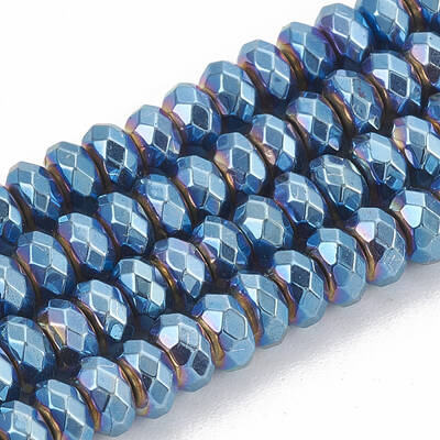 Electroplate Non-magnetic Synthetic Hematite Beads Strands
