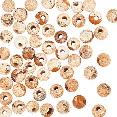Natural Picture Jasper Beads