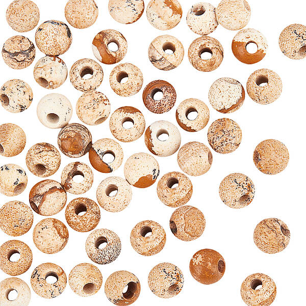 Natural Picture Jasper Beads