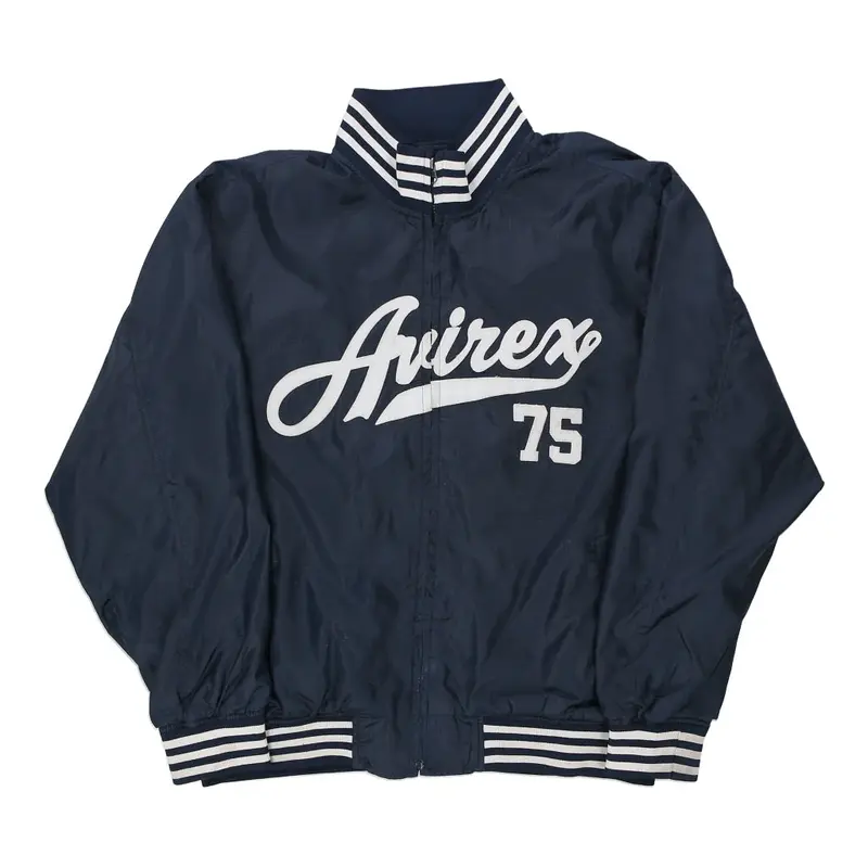 Avirex Spellout Jacket - XL Navy Polyester