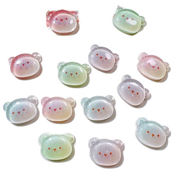 Gradient Color Resin Cabochones