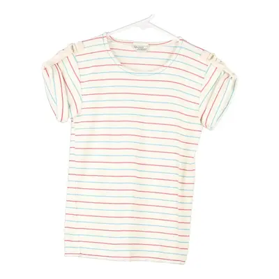 Age 8-10 Ragno Junior Striped Top - Small Cream Cotton