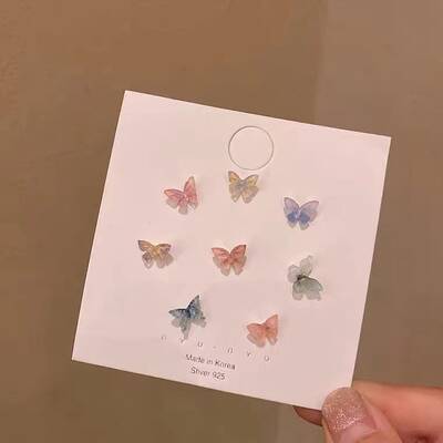 8 Pcs Anti-Tarnish Exquisite 925 Sterling Silver Stud Earrings Sets for Girls Women