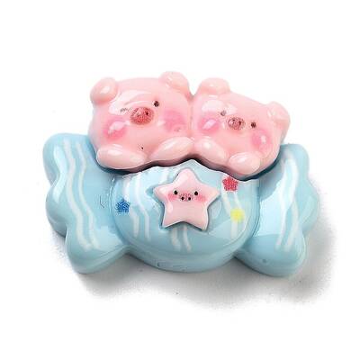 Pig Theme Opaque Resin Cabochons