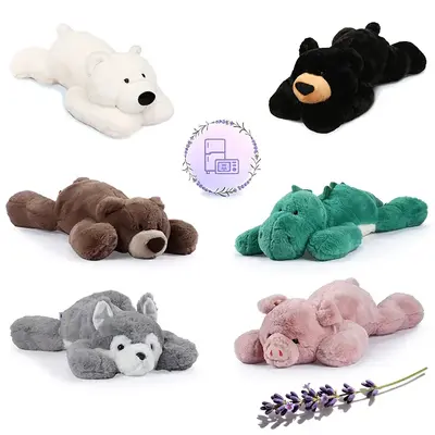 16 inch 1.8 LB Heatable & Coolable Highland Cow Weighted Stuffed Animals | Microwavable Heating Pad for Relieve Stress Soothi...