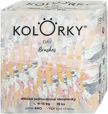 Kolorky Day Brushes ECO disposable diapers size S 8-13 Kg 19 pieces