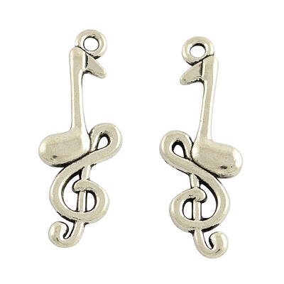 Tibetan Style Alloy Musical Note Pendants